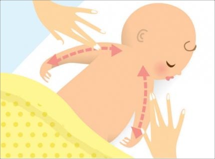 Các bước mát-xa giúp bé sơ sinh ăn ngoan, ngủ tốt 7